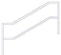 2 line steel stair rails